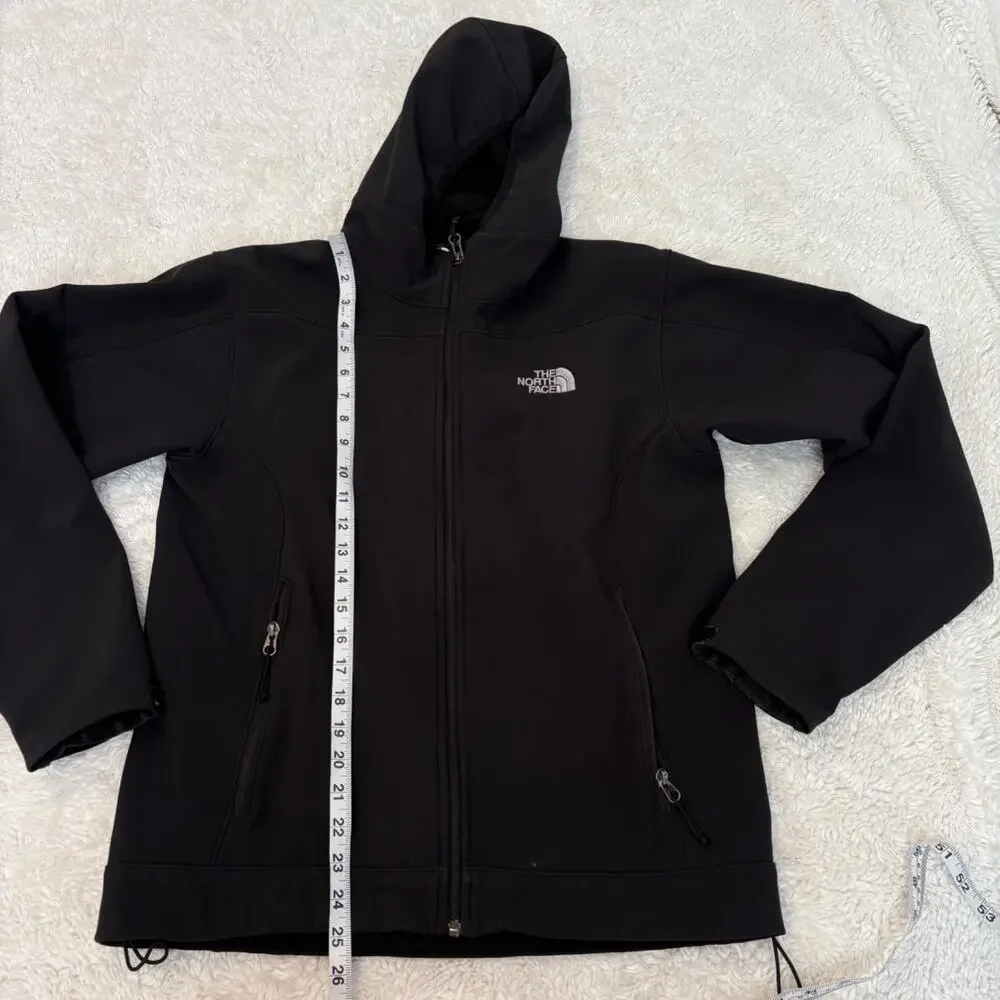 North Face Men Softshell Black Jacket Full Zip Hoodie S Gorpcore Hiking Outdoors